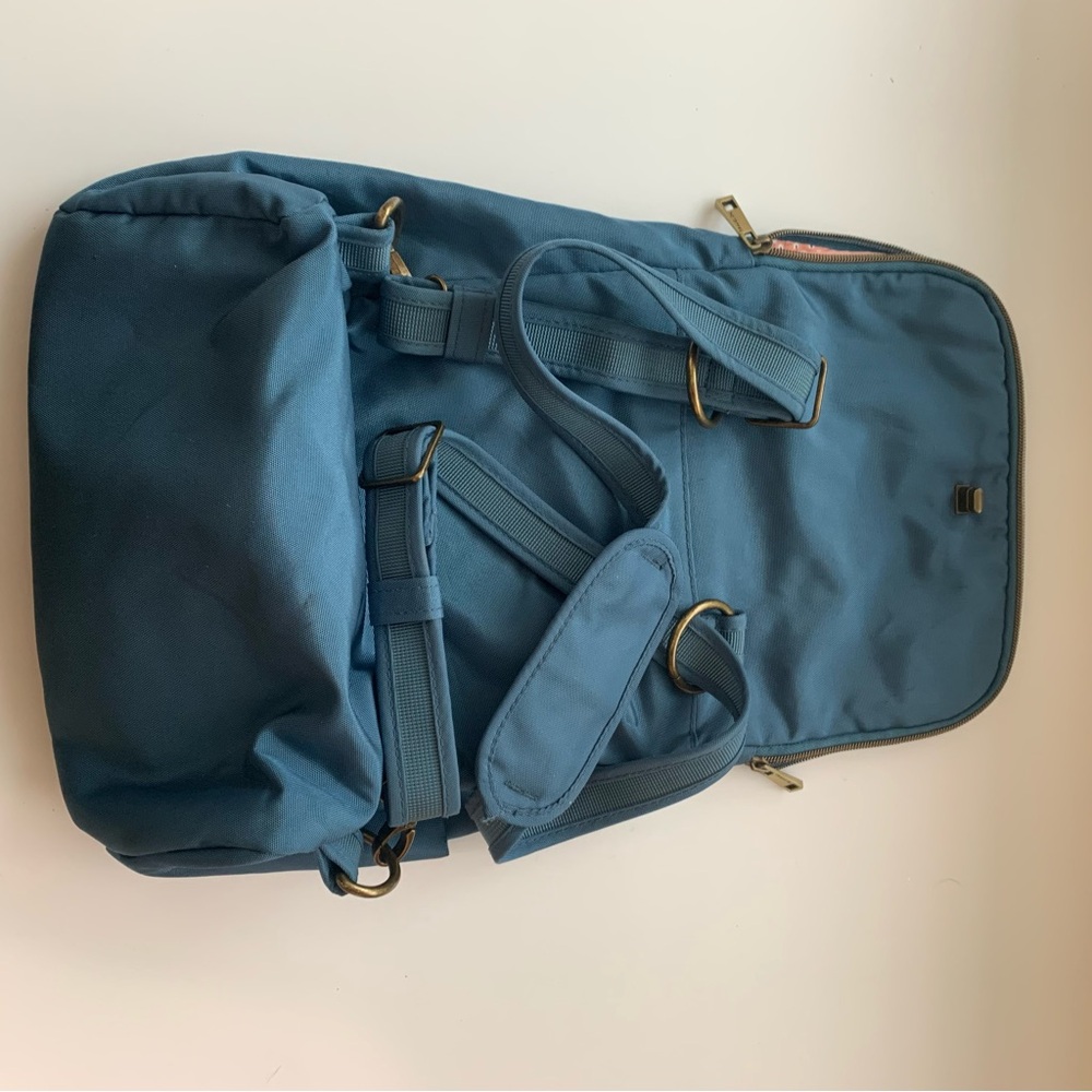 Travelon Blue Quilted Backpack - Picture 8 of 16